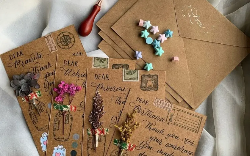 Tham khảo cách trang trí thư tay