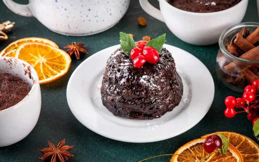 Bánh Pudding Giáng sinh với sự hòa quyện của socola, các loại gia vị ấm nồng 