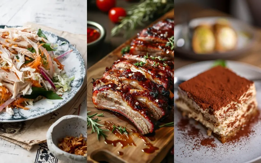 Sự mới mẻ nhưng vẫn gần gũi, kết hợp hài hòa giữa vị chua ngọt của salad Việt và sự đậm đà của sườn nướng BBQ.