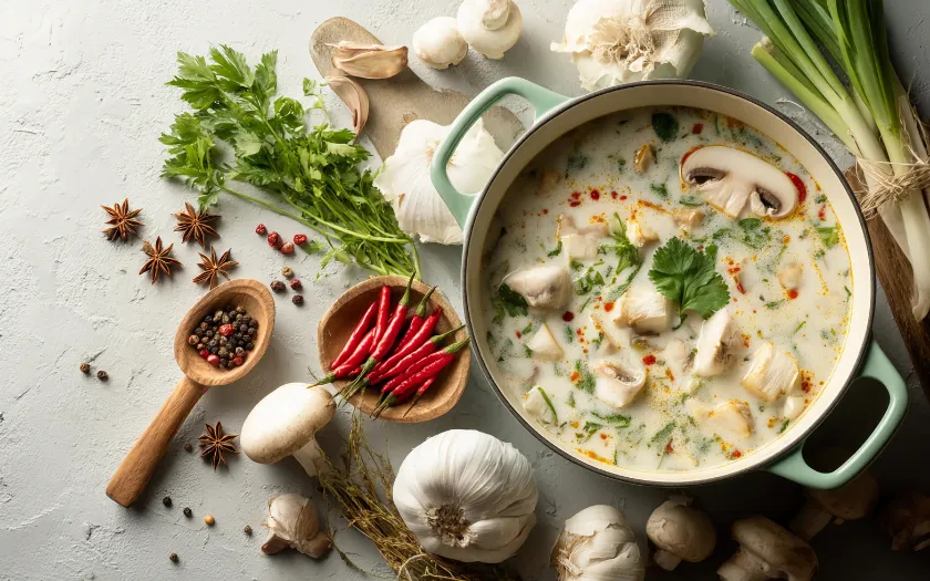 Súp kem nấm Truffle với hương vị béo ngậy, nồng nàn là khởi đầu hoàn hảo cho một đêm Giáng sinh 