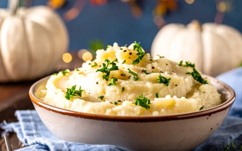 Khoai tây nghiền với độ béo mịn từ bơ và sữa tươi là 'người bạn đồng hành' hoàn hảo cho các món chính 