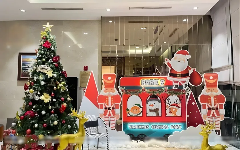 Một khu vực check-in được đầu tư bài bản sẽ là điểm nhấn của mùa Giáng sinh tại chung cư