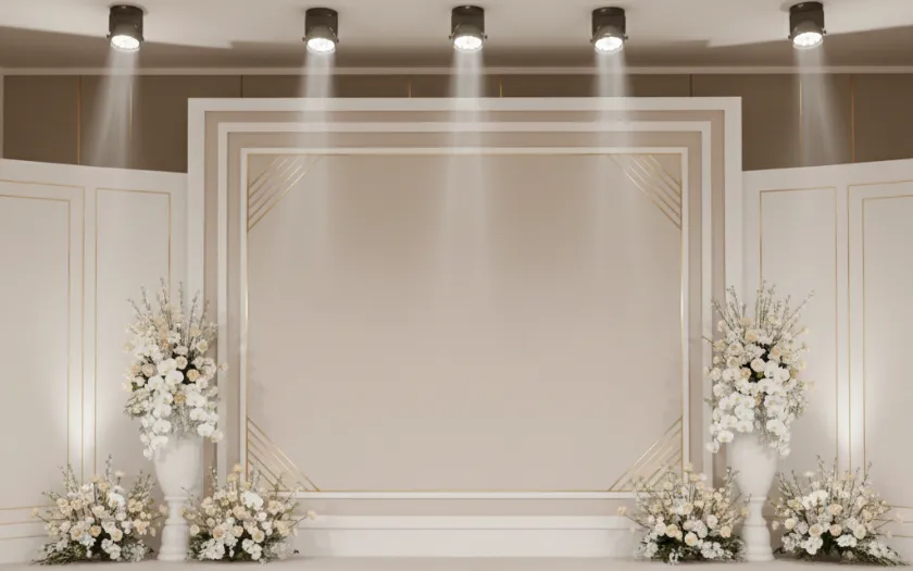 Gam màu trung tính như be và trắng kết hợp cùng hệ thống chiếu sáng thông minh