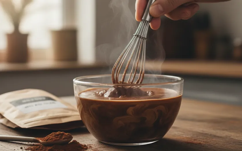 Hỗn hợp bơ, sữa được trộn đều 