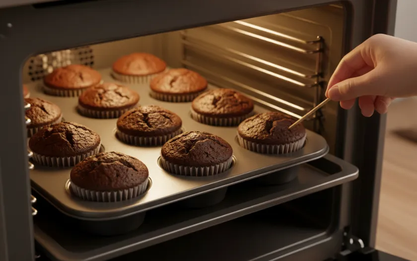 Bánh Cupcake Giáng sinh khi đã nướng chín