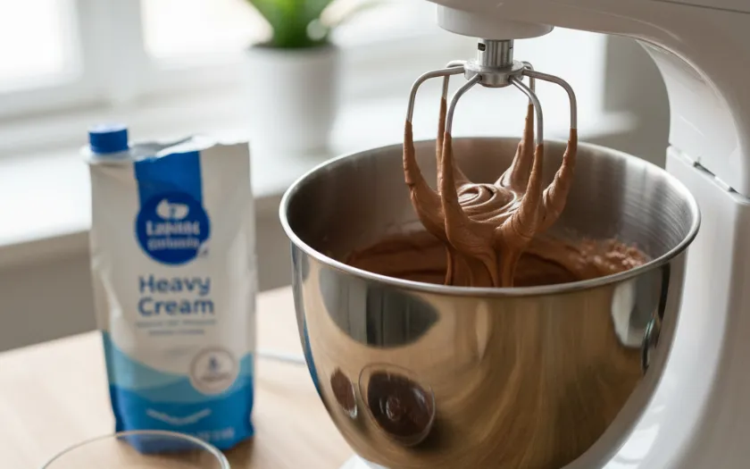 Làm hỗn hợp kem để trang trí bánh kem Giáng sinh