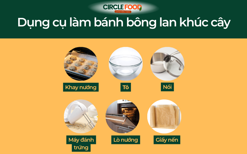 Dụng cụ làm bánh bông lan khúc cây 