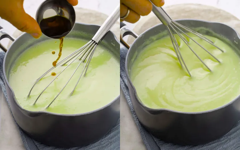 Chuẩn bị hỗn hợp bơ xay và sữa 