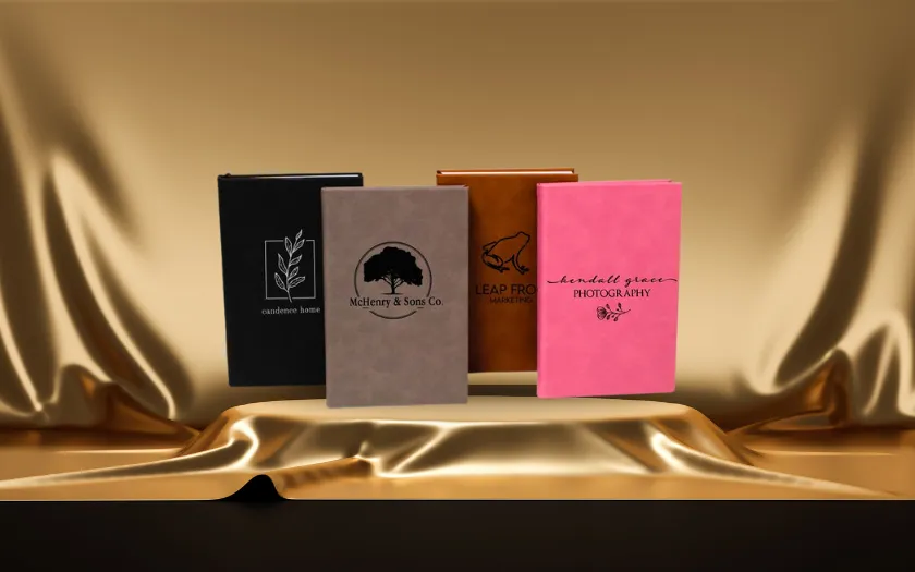 Sổ da khắc tên doanh nghiệp - món quà Tân Niên vừa dễ đặt mua lại dễ thiết kế