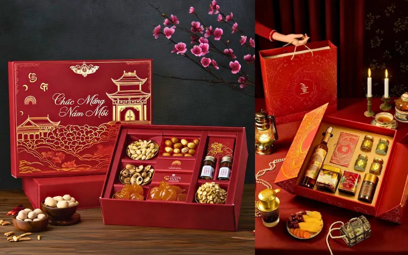 Combo bánh, mứt, rượu làm trọn vẹn một sản phẩm gửi tặng Tân Niên đối tác