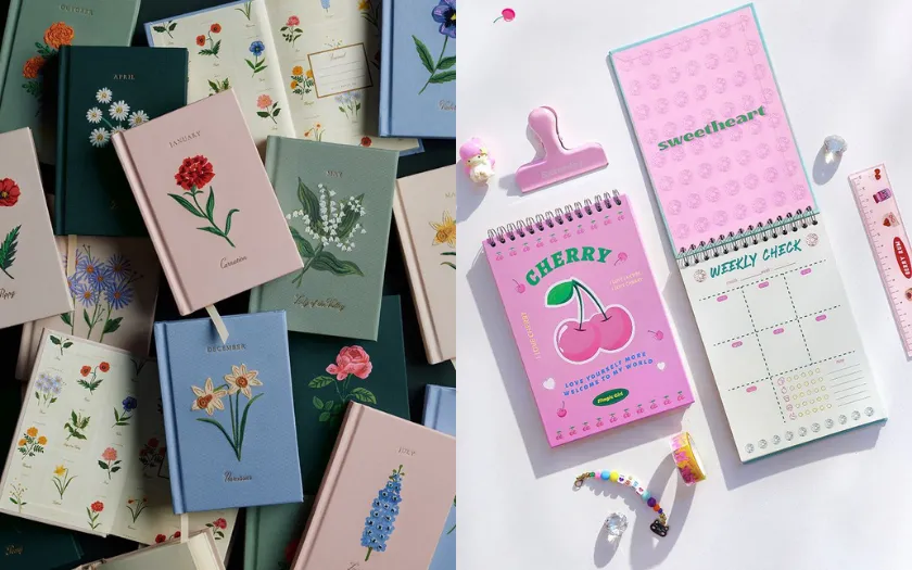 Món quà Tân Niên sổ tay và sticker nhiều mẫu mã