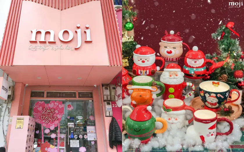Moji là một chuỗi cửa hàng chuyên bán phụ kiện, văn phòng phẩm, đồ trang trí, làm đẹp và quà tặng độc đáo, xinh xắn, cập nhật xu hướng