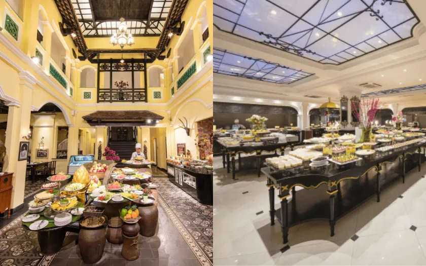 Điều làm nhà hàng luôn nổi tiếng mỗi mùa cuối năm chính là quầy line đồ đa dạng và bắt mắt