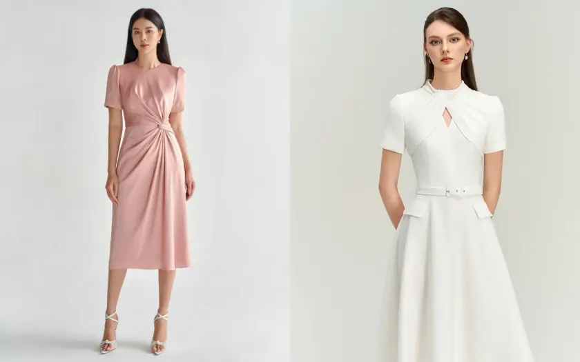 Chất liệu satin mang đến cảm giác sang trọng, quý phái cho buổi tiệc tất niên