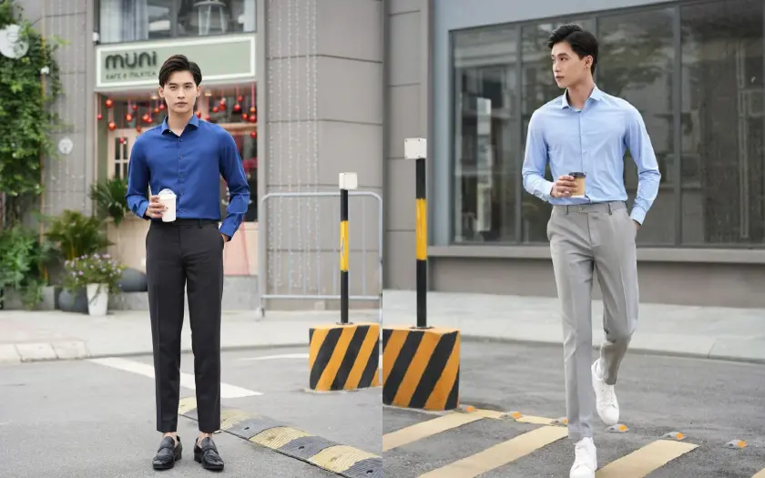 Sơ mi và quần âu là trang phục thông dụng nhất khi dự tiệc