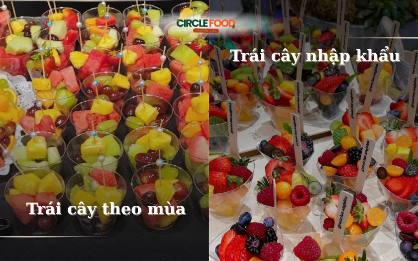 Các loại trái cây thường thấy trong tiệc buffet