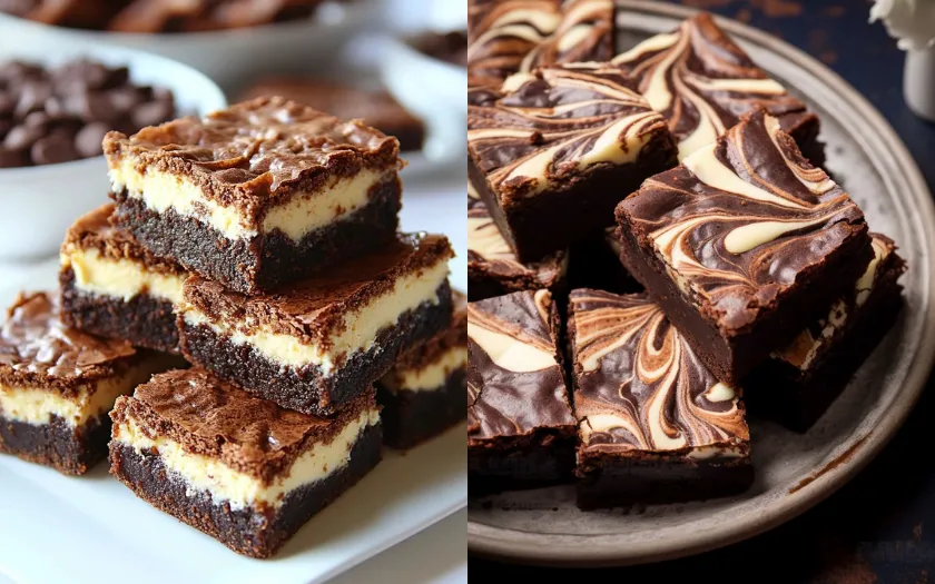 Brownies socola đậm vị hòa quyện cùng những vân phô mai kem bắt mắt