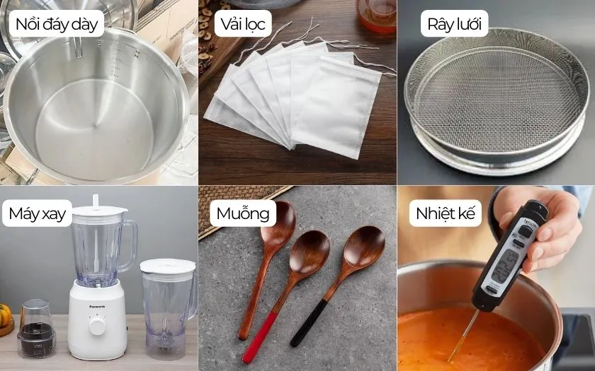 Các dụng cụ để làm Cream Cheese