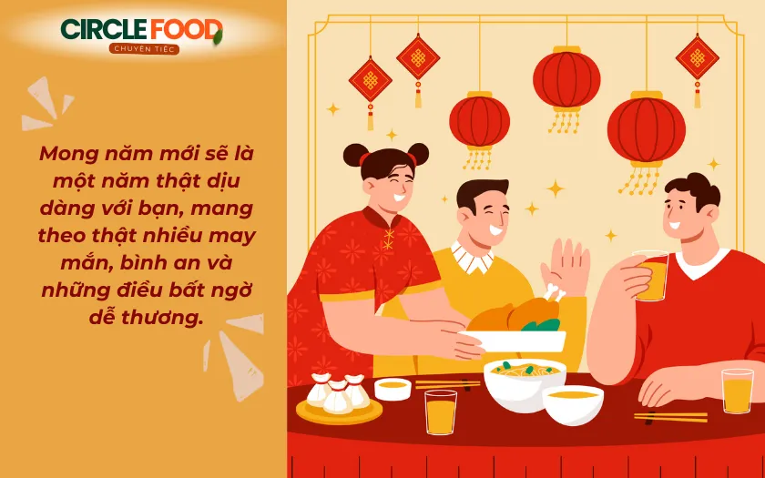 Bạn bè thân thiết gửi gắm lời chúc tân niên ngày đầu năm