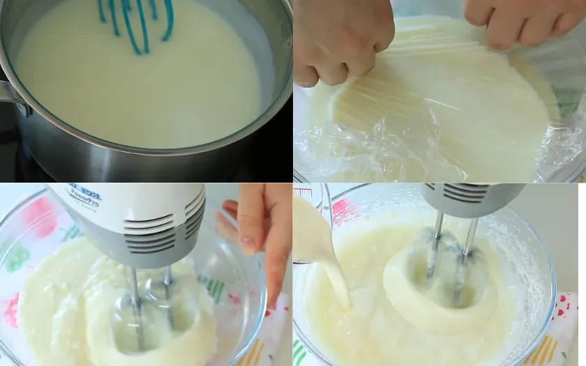 Chuẩn bị pudding vanilla