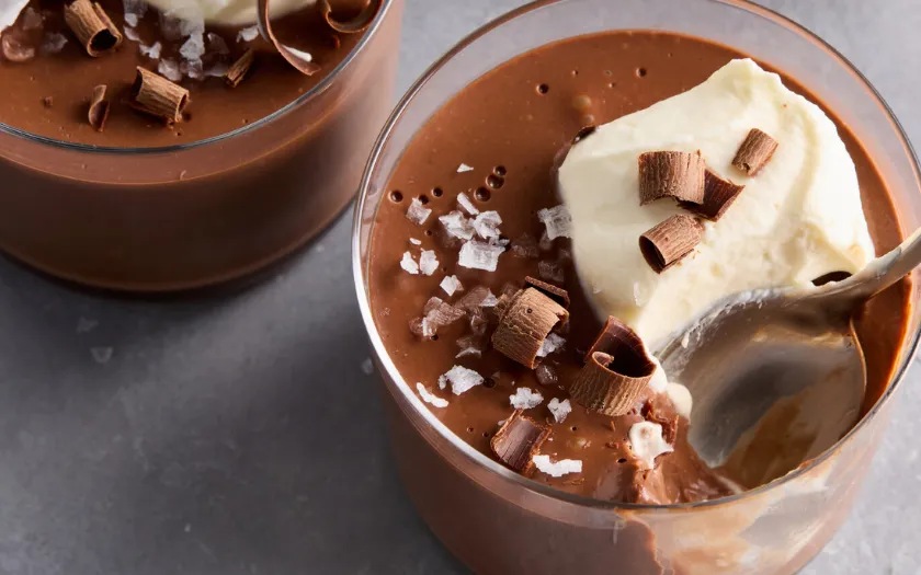 Thành phẩm chocolate pudding mềm mịn, thơm béo