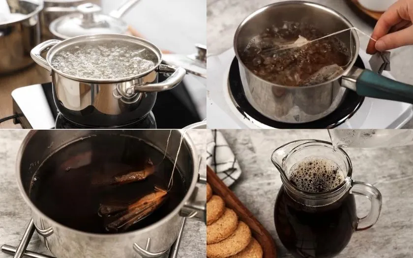 Pha cốt trà sữa làm pudding trà sữa