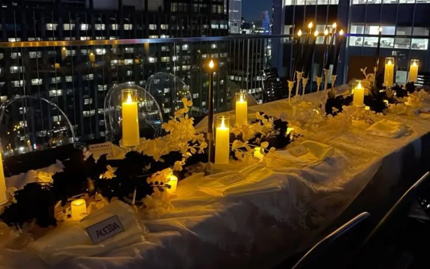 Tiệc sinh nhật với bữa tối kiểu Âu