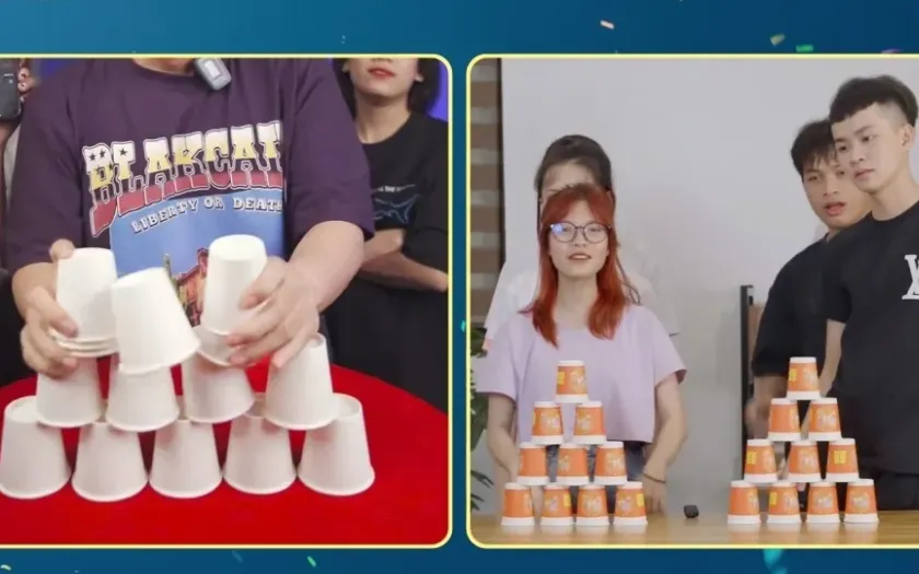 Trò chơi Tháp ly sinh nhật – Khéo léo để xây dựng tháp cao nhất từ ly giấy