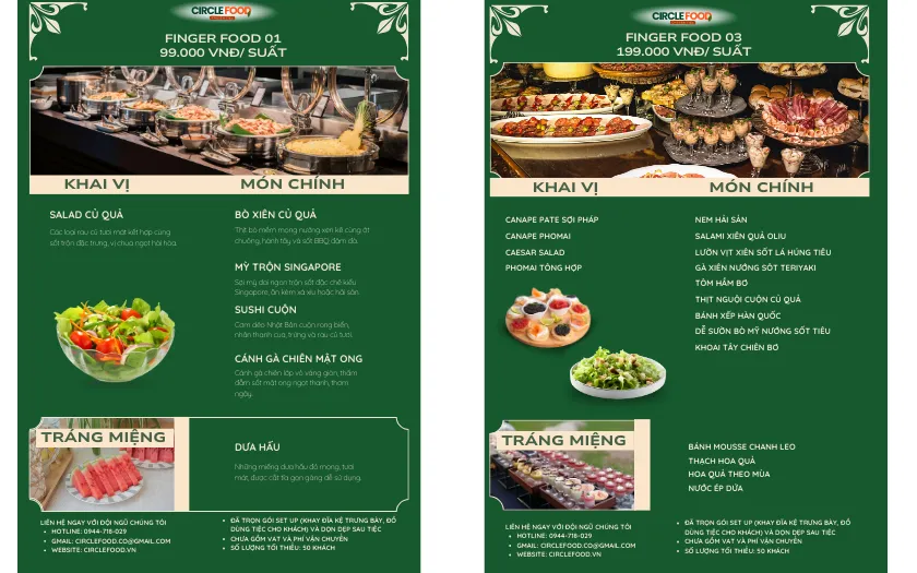 Tiệc 8/3 với các lựa chọn menu finger food