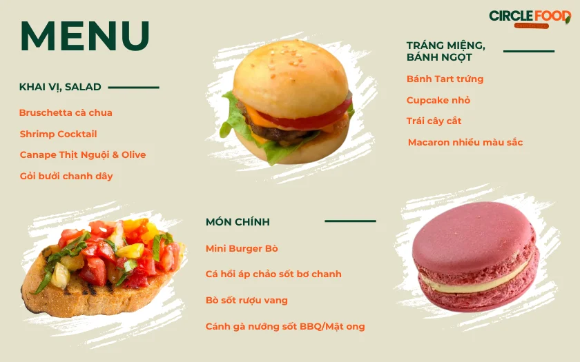 Menu tiệc Finger Food