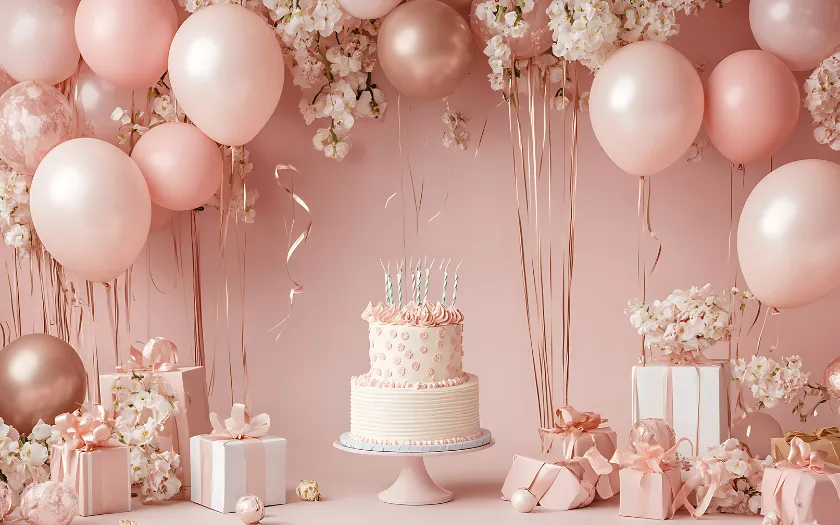 Bánh sinh nhật và thực đơn là điểm nhấn cho bữa tiệc