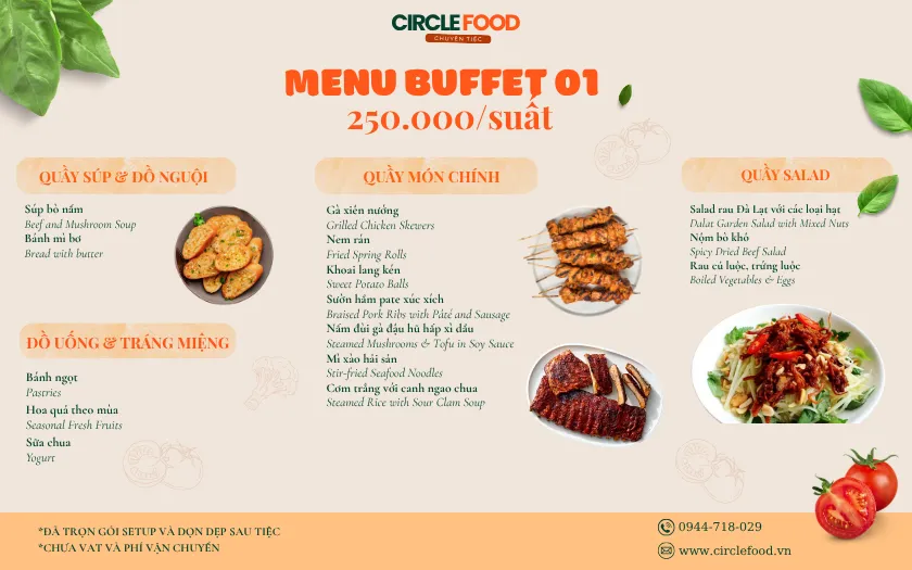 Menu buffet 1