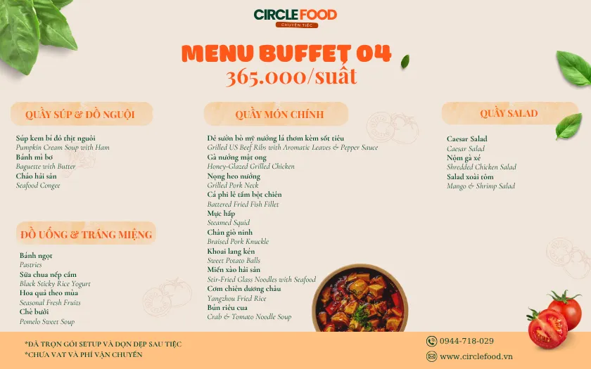 Menu buffet 4