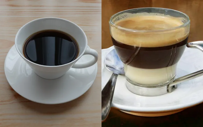 Cà phê đen và cà phê sữa là hai lựa chọn phổ biến nhất trong menu Tea Break