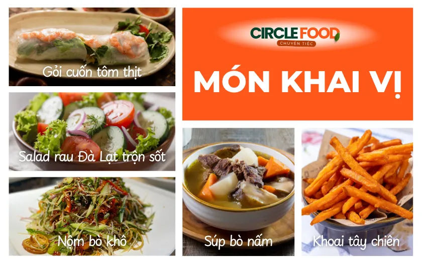 Món khai vị giúp mở đầu bữa tiệc sinh nhật một cách nhẹ nhàng