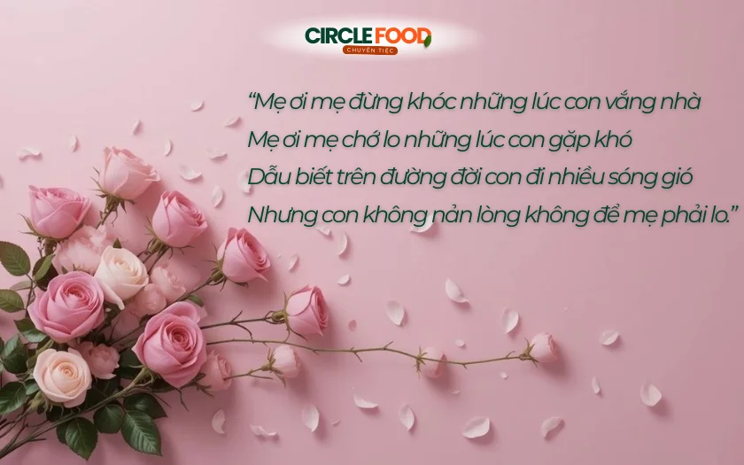 Lời nhắn gửi yêu thương đến mẹ mộc mạc nhưng vẫn sâu lắng