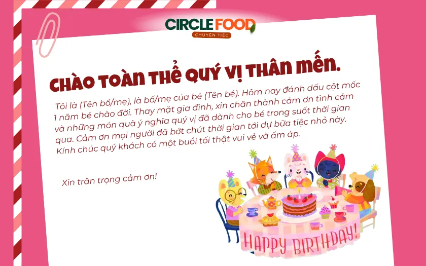 Tham khảo mẫu phát biểu ngắn gọn, trang trọng của cha mẹ trong tiệc thôi nôi của con
