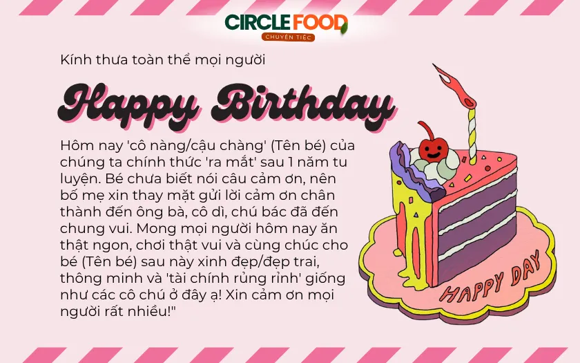 Tham khảo mẫu bài phát biểu trong tiệc thôi nôi mang "màu sắc" thoải mái, trẻ trung