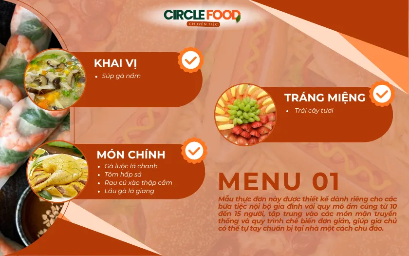 Tham khảo thực đơn tiệc thôi nôi tại nhà 