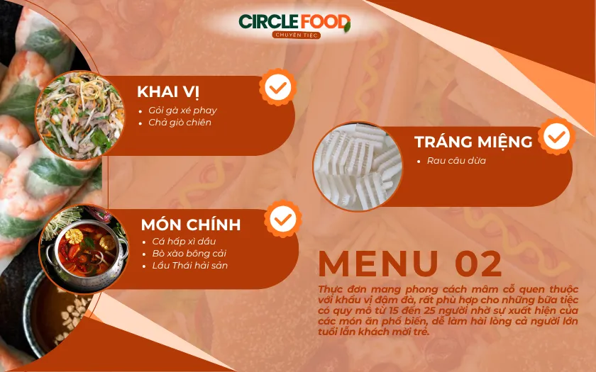 Tham khảo thực đơn tiệc thôi nôi tại nhà 