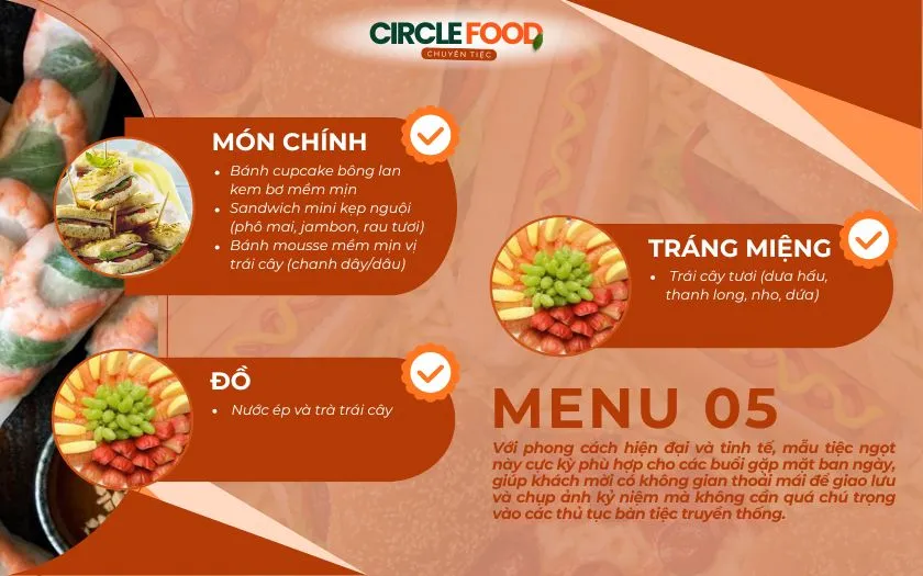 Tham khảo thực đơn tiệc thôi nôi 05 tại nhà