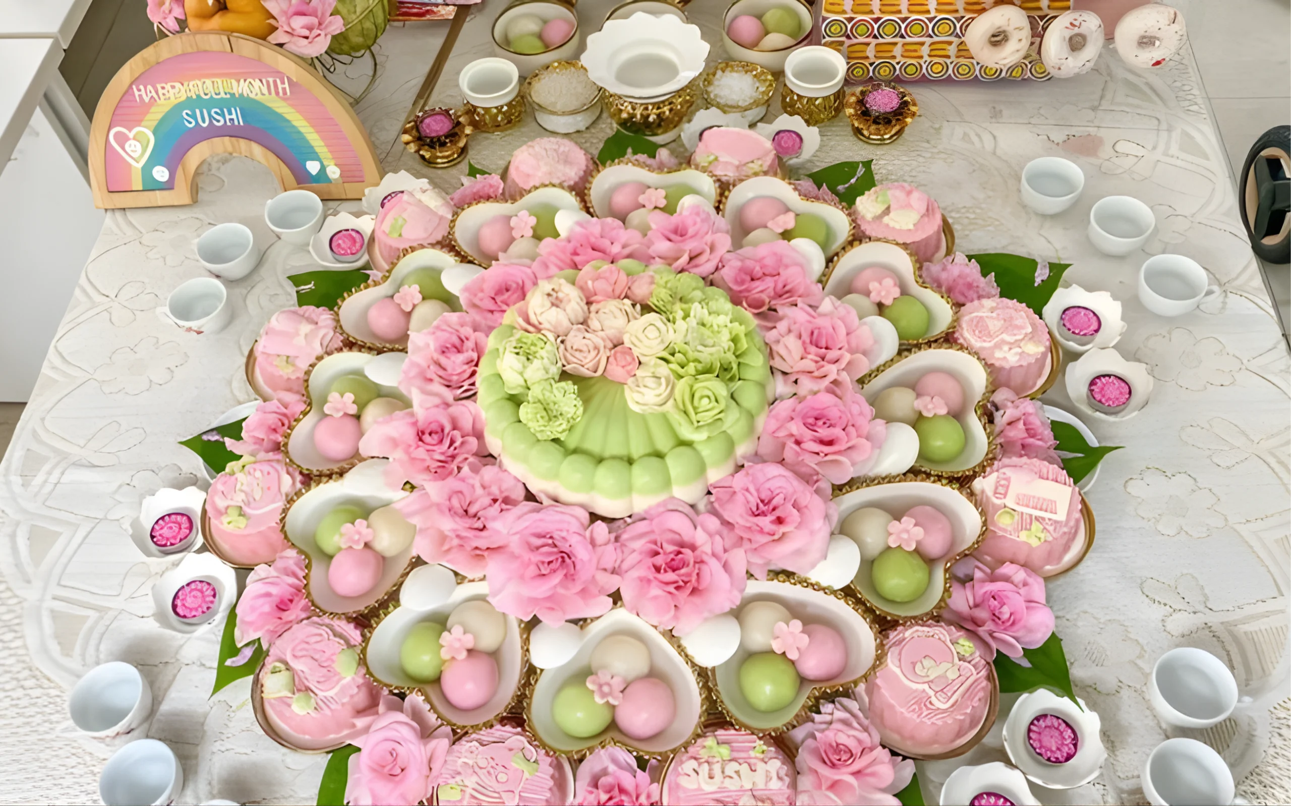 Mâm cúng thôi nôi cho bé (Nguồn: Internet)