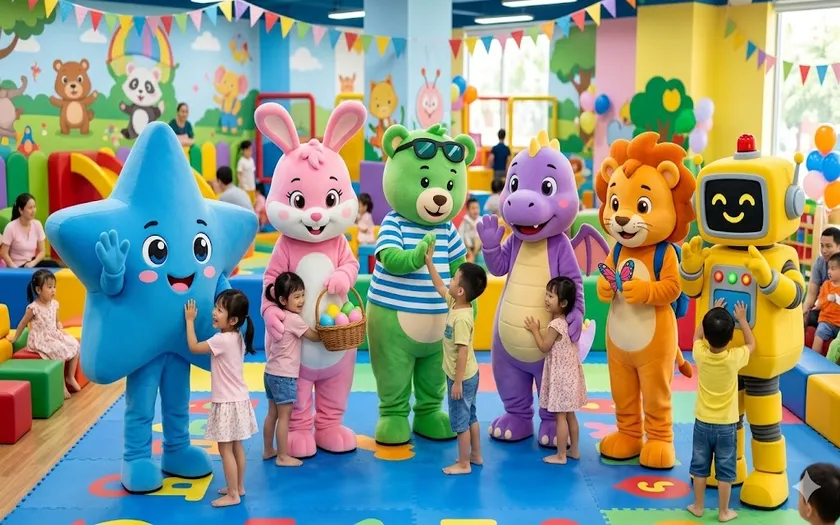 Mascot nên là những người bạn quen thuộc với các bé
