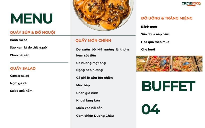 Menu Buffet tại Circle Food
