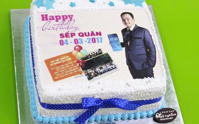 Bánh kem in chân dung sếp tạo điểm nhấn độc đáo cho tiệc sinh nhật