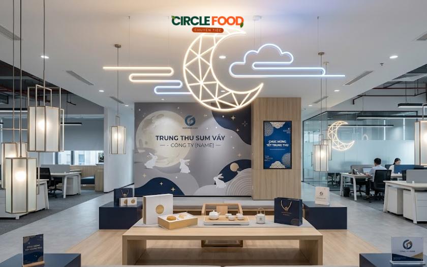 Không gian trang trí Trung Thu hiện đại tại công ty