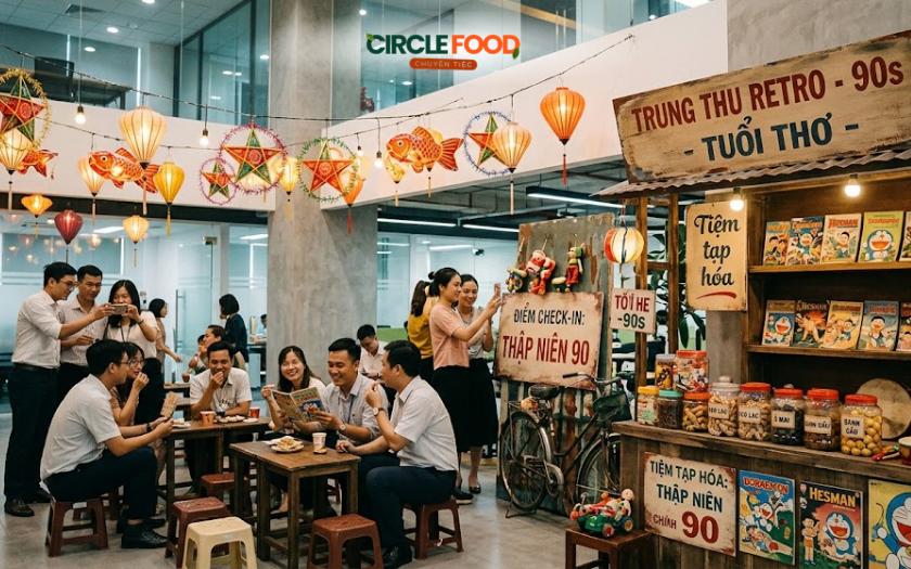 Không gian Trung thu retro tái hiện tuổi thơ Việt Nam thập niên 90