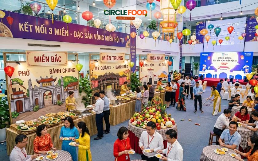 Khu vực ẩm thực ba miền trong tiệc Trung thu doanh nghiệp