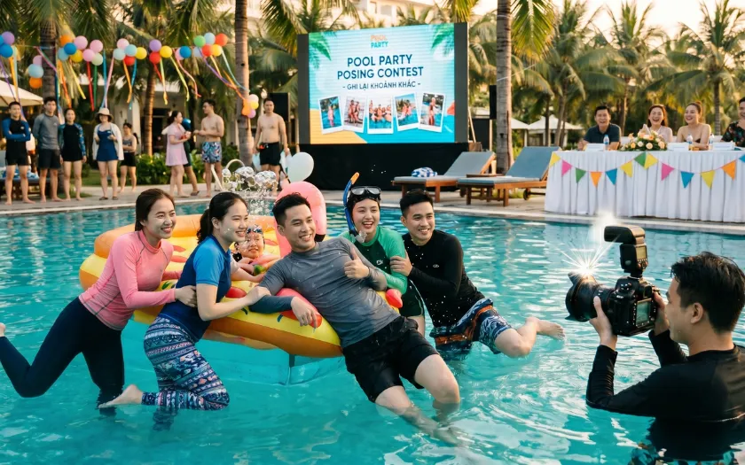 Tạo dáng dưới nước giúp lưu giữ khoảnh khắc đáng nhớ với các bức ảnh đầy cá tính.