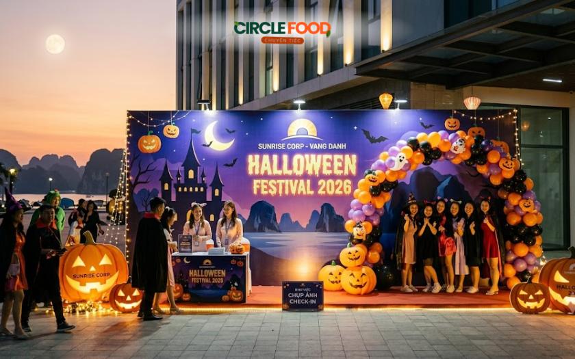 Góc check-in Halloween dành cho khách tham dự